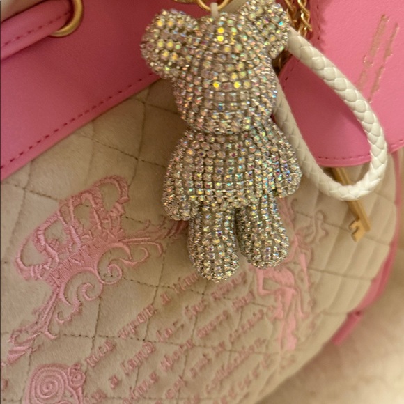 Exclusive Juicy Couture Tale Tote Pink and Cream with Embellishments 🩷 - Picture 8 of 11